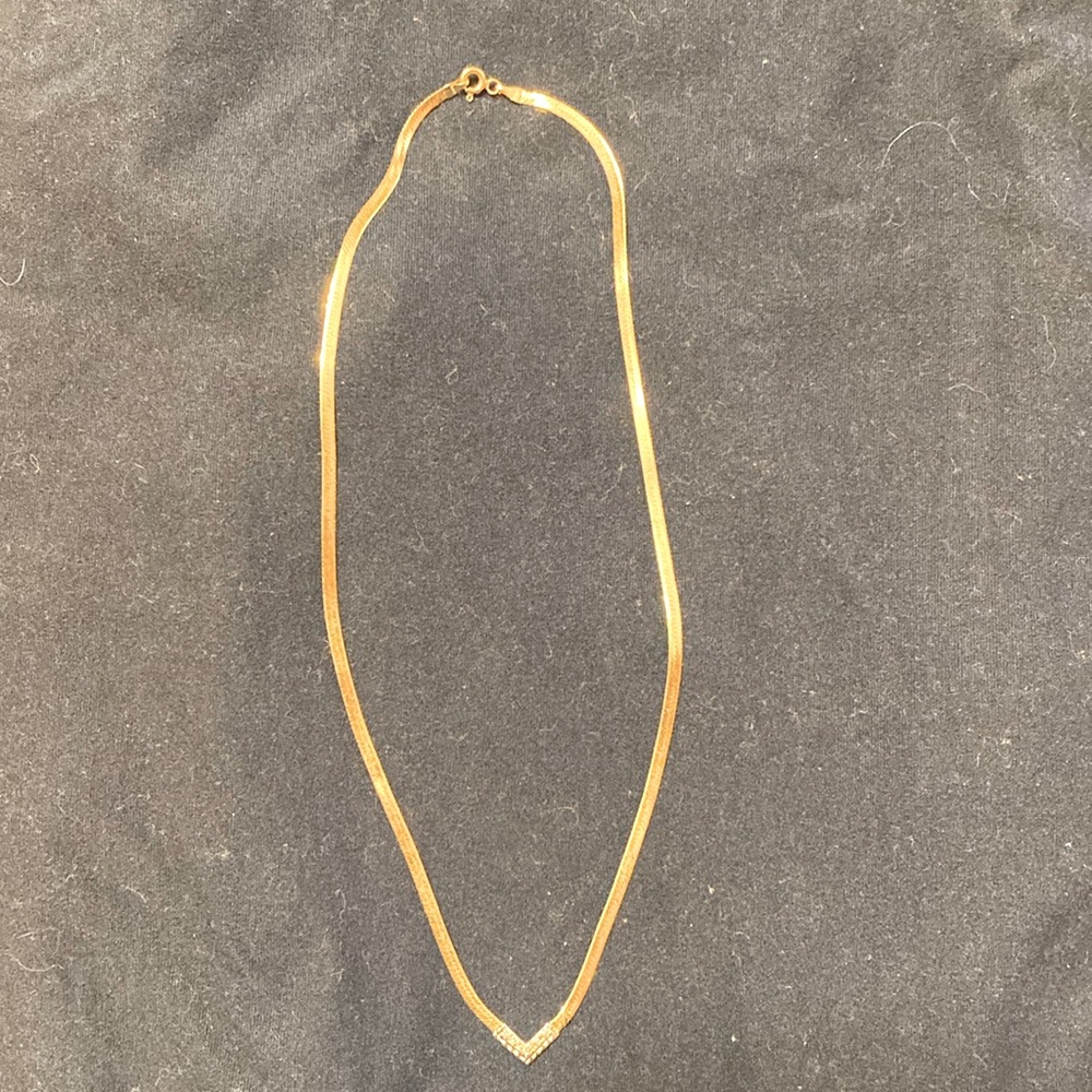 COPY - 14k hold herringbone necklace